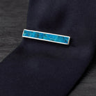 Turquoise Tie Clip in Sterling Silver