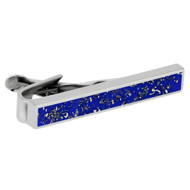 Blue Stardust Tie Clip