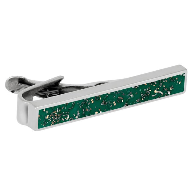 Green Stardust Tie Clip