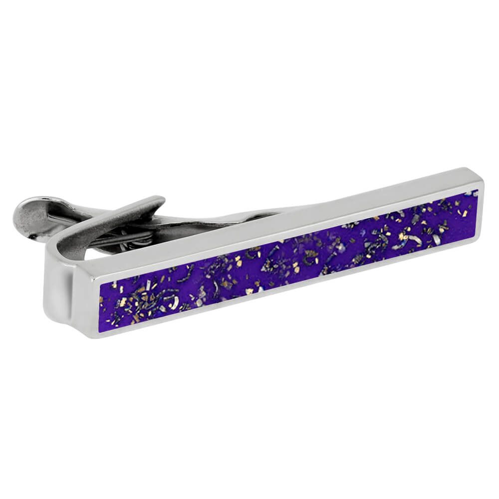 Purple Stardust Tie Clips
