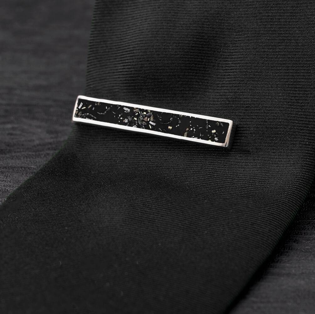 Stardust™ & Sterling Silver Tie Clip 