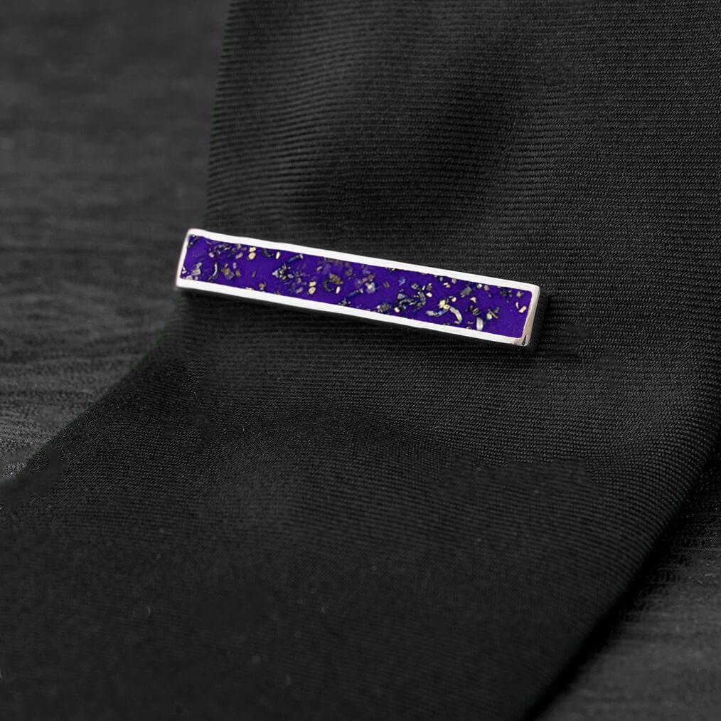 Stardust™ & Sterling Silver Tie Clip 