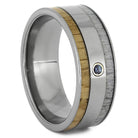 Deer Antler Wedding Band with Small Alexandrite Stone-4511 - Jewelry by Johan