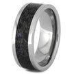 Men's Titanium Wedding Band with Black Antler Inlay-4513-BK - Jewelry by Johan