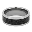 Men's Titanium Wedding Band with Black Antler Inlay-4513-BK - Jewelry by Johan