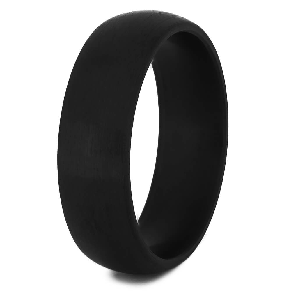 Matte black band for Men -Tantalum ring for men with inside engraving –  customlyourz