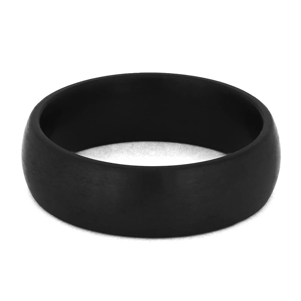 Brushed Black Zirconium Men's Ring with Round Profile-4520-BR - Jewelry by Johan