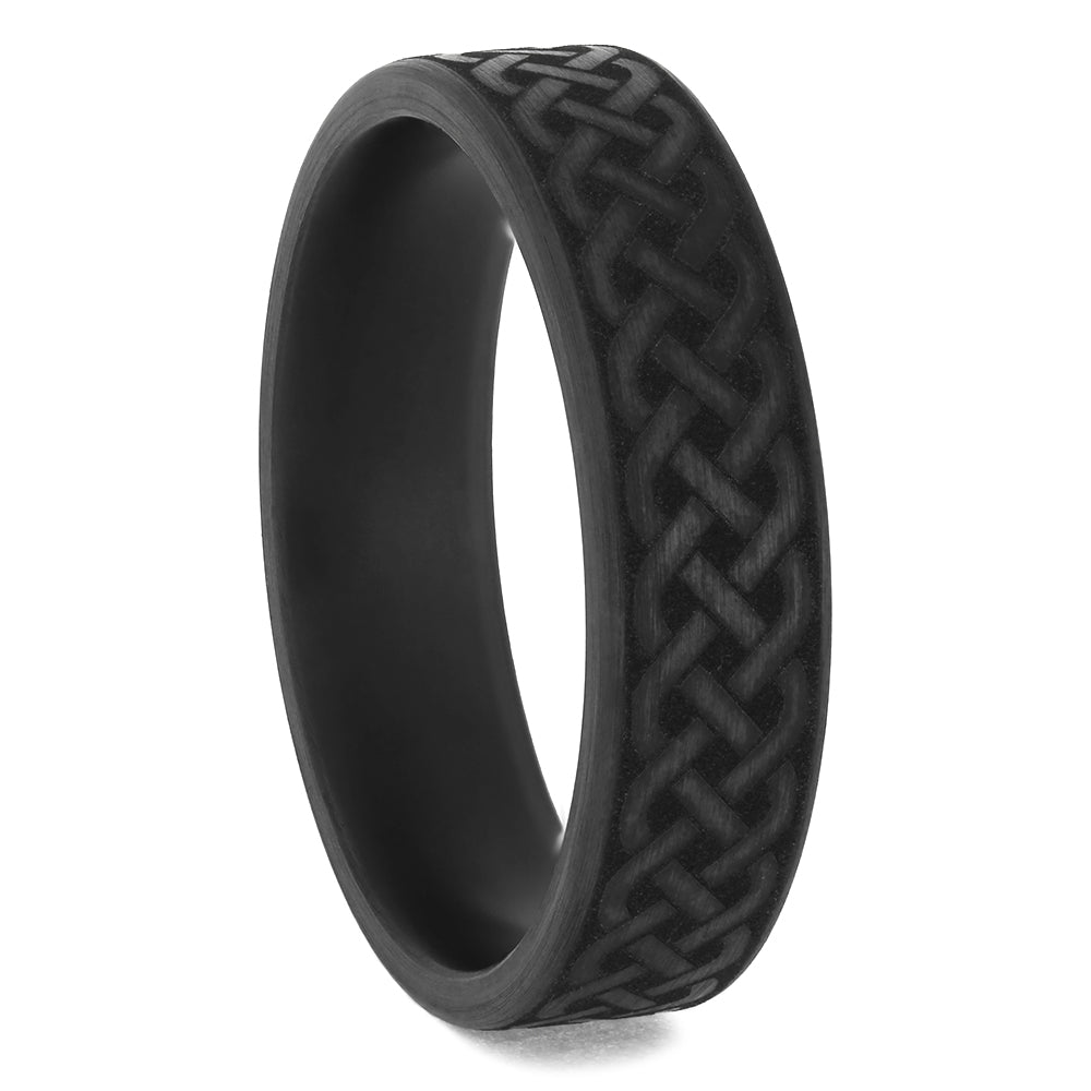 Celtic Knot Zirconium Wedding Band