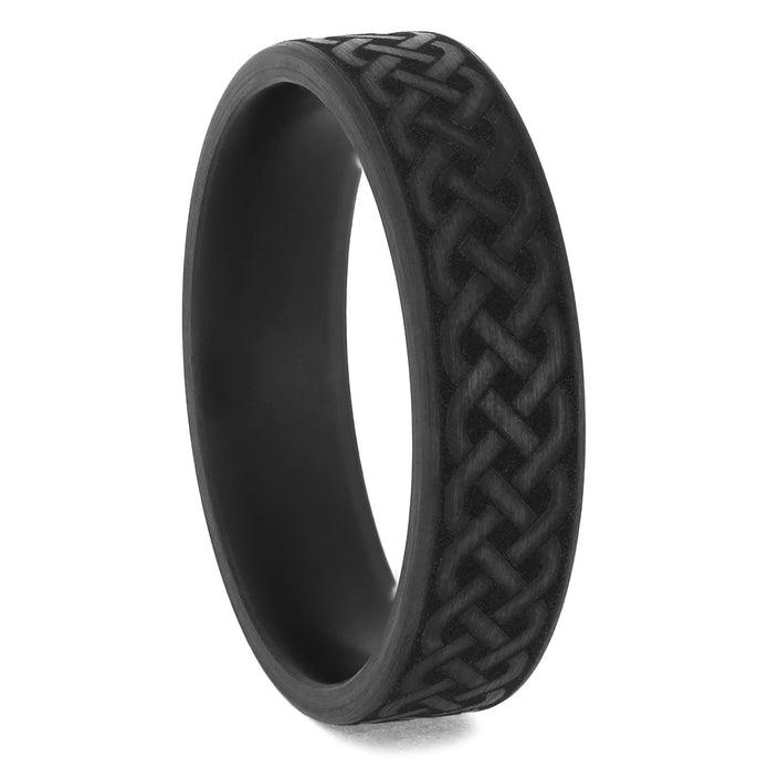 Celtic Knot Zirconium Wedding Band