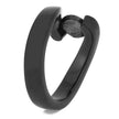 Black Engagement Ring with Faux Tension Set Meteorite Stone-4527-MET - Jewelry by Johan