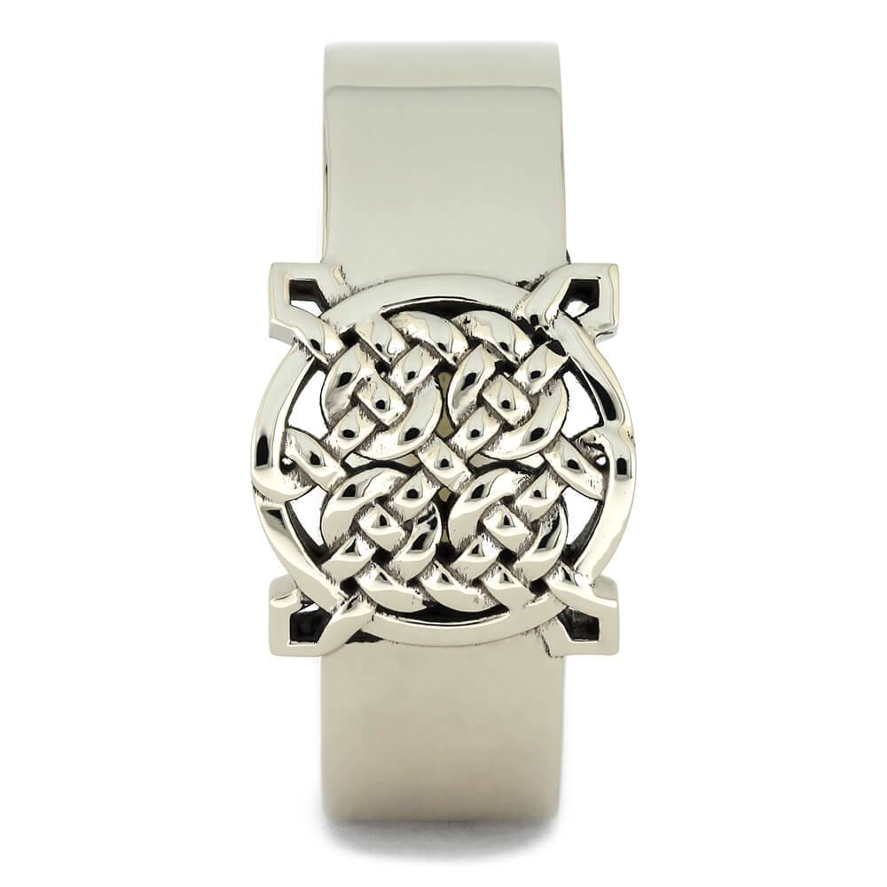 White Gold Celtic Signet Ring-4530 - Jewelry by Johan