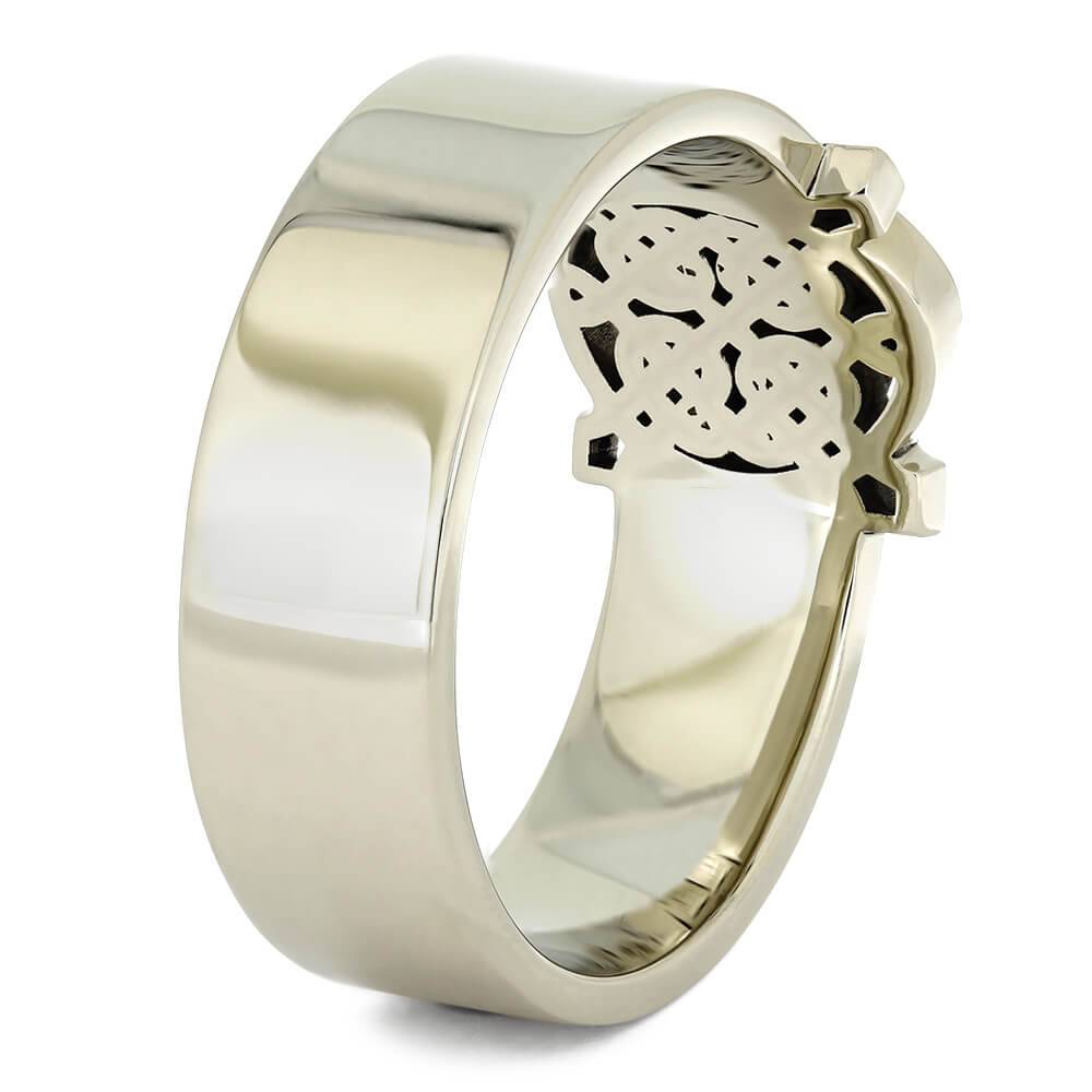 White Gold Celtic Signet Ring-4530 - Jewelry by Johan