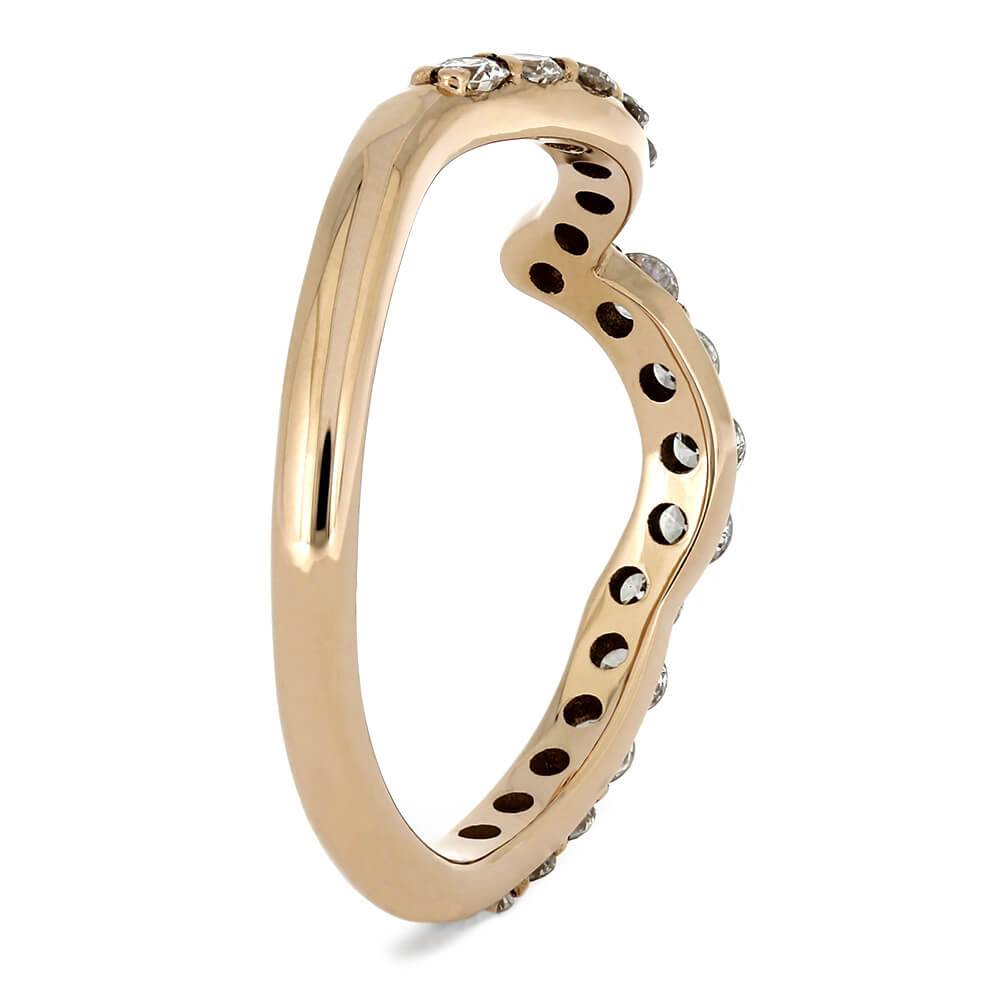 Rose Gold Shadow Band with Diamond Accents-4535 - Jewelry by Johan