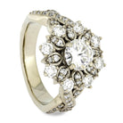 Flower Halo Engagement Ring in White Gold-4536 - Jewelry by Johan