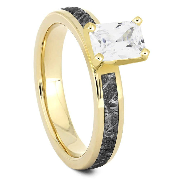 Alternative Engagement Ring With Emerald Cut Stone