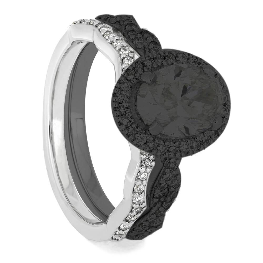 Women's Wedding Band with Diamond Accents Set in Platinum-4568 - Jewelry by Johan