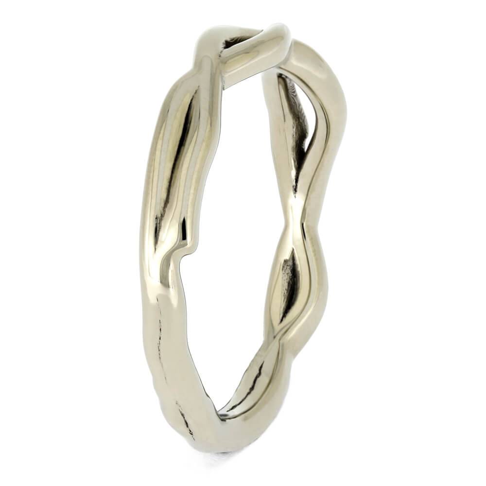 Women's White Gold Wedding Band with Branch Design-4578 - Jewelry by Johan