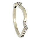 White Gold Shadow Band with Diamond Accents-4588 - Jewelry by Johan