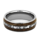 Whiskey Barrel Wood Wedding Band with Crushed Pearl-4590 - Jewelry by Johan