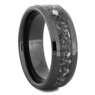 Memorial Ring in Black Ceramic with Beveled Edges-4605 - Jewelry by Johan