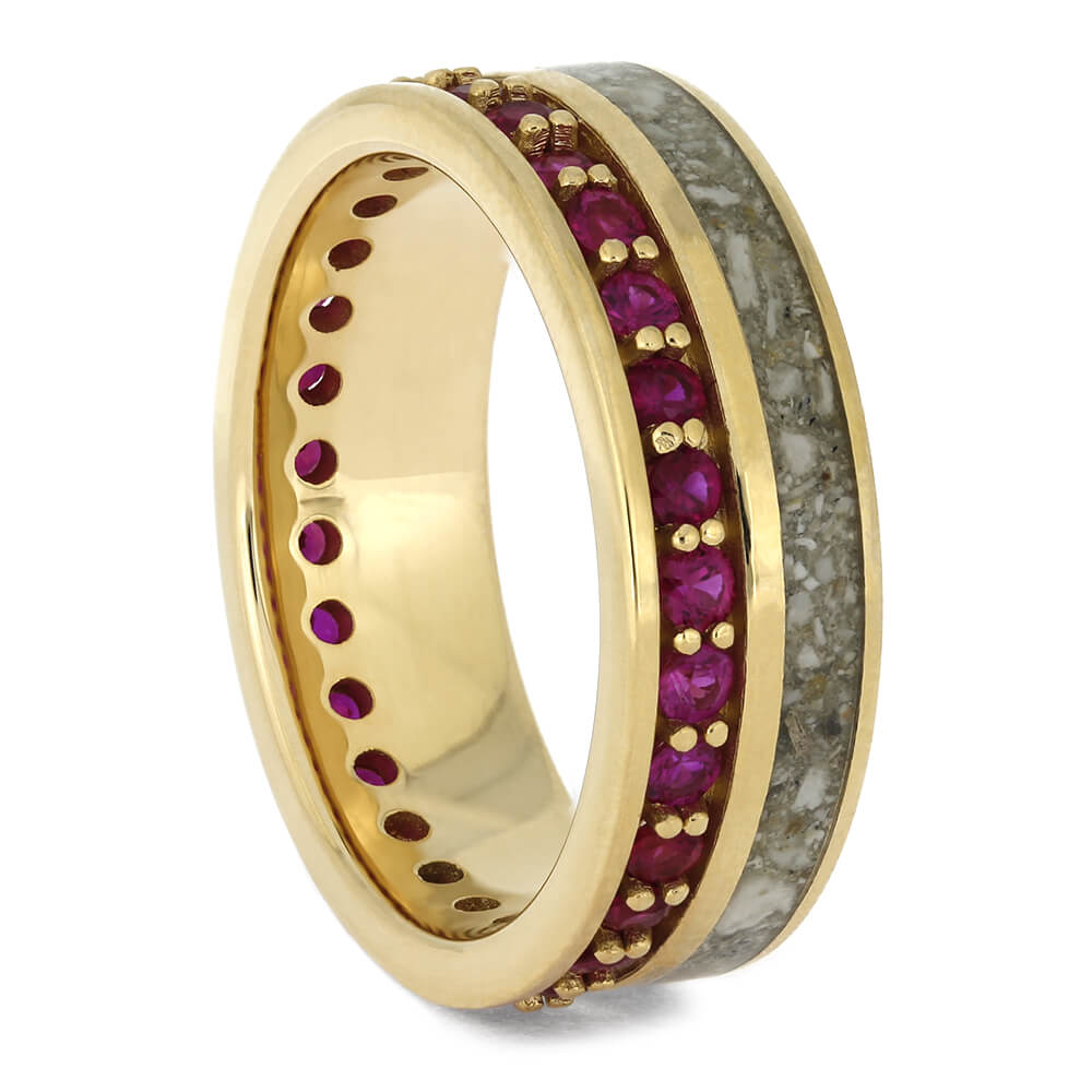 Memorial Ring with Yellow Gold and Ruby Eternity-4643 - Jewelry by Johan