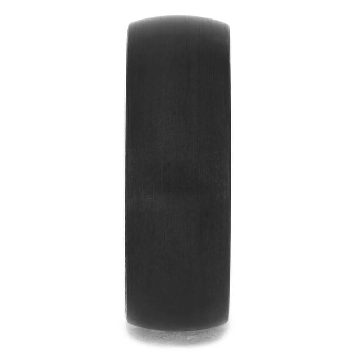 Men's Black Zirconium Wedding Band with Antler Sleeve-4658-AN - Jewelry by Johan