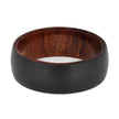 Round Black Zirconium Band with Bloodwood Sleeve-4658-WD - Jewelry by Johan