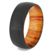 Black Zirconium Wedding Band with Tulipwood Sleeve-4658-WDX - Jewelry by Johan