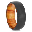 Black Zirconium Wedding Band with Tulipwood Sleeve-4658-WDX - Jewelry by Johan