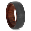 Round Black Zirconium Band with Bloodwood Sleeve-4658-WD - Jewelry by Johan