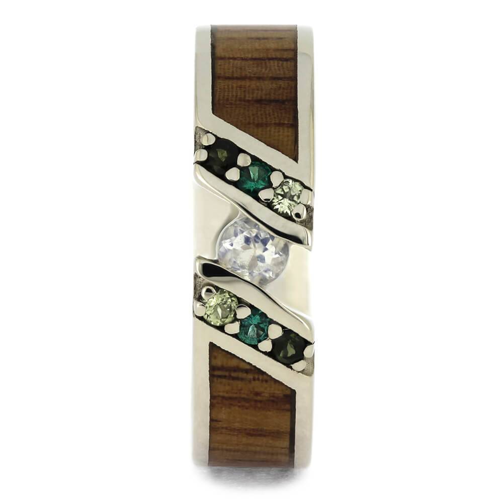 Tulipwood and White Gold Engagement Ring