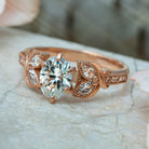 Oval Cut Rose Gold Engagement Ring