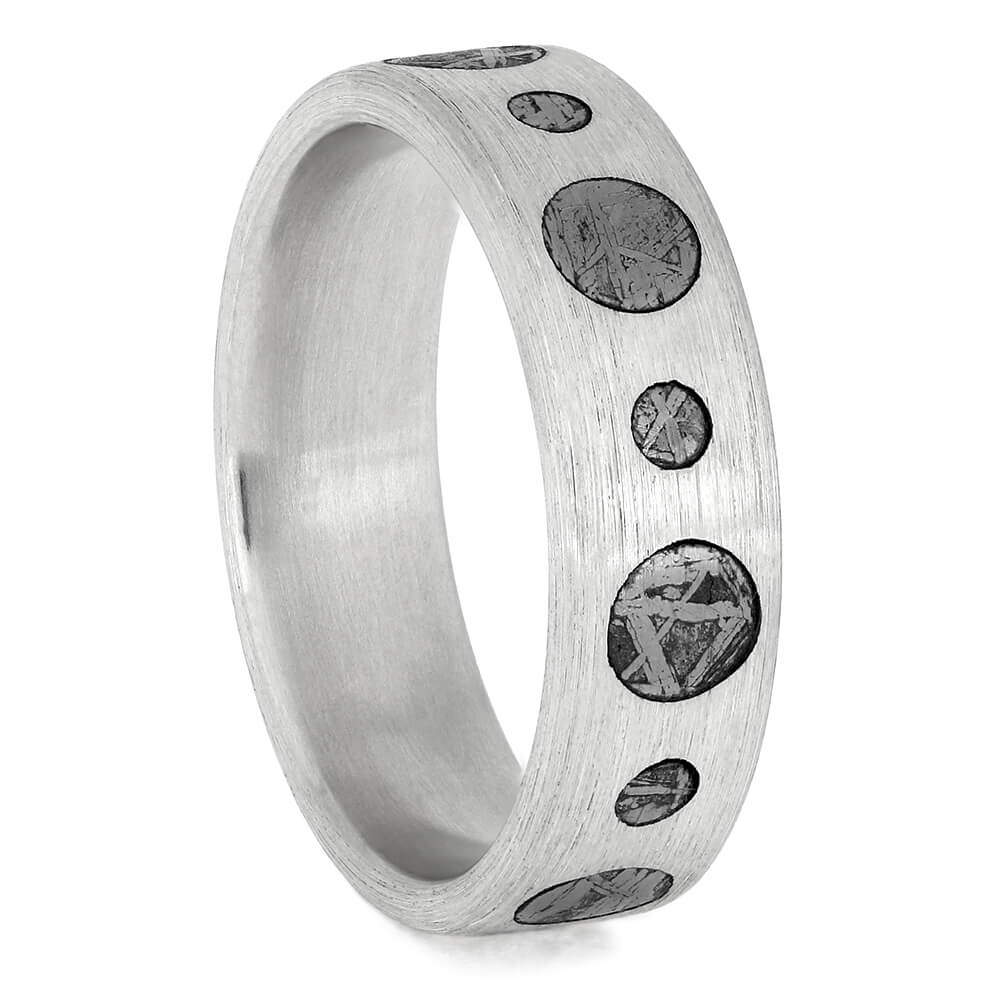 Authentic Meteorite Ring with Silver