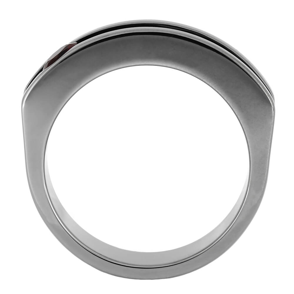 Polished Titanium Engagement Ring for Women