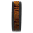 Flat Black Zirconium Band with Koa Wood Inlay-4684-WD - Jewelry by Johan
