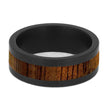 Flat Black Zirconium Band with Koa Wood Inlay-4684-WD - Jewelry by Johan