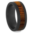 Flat Black Zirconium Band with Koa Wood Inlay-4684-WD - Jewelry by Johan