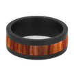 Tulipwood Wedding Band with Black Zirconium Edges-4684-WDX - Jewelry by Johan