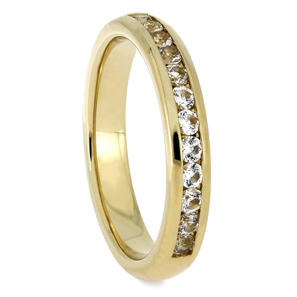 Women's wedding bands hot sale with sapphire