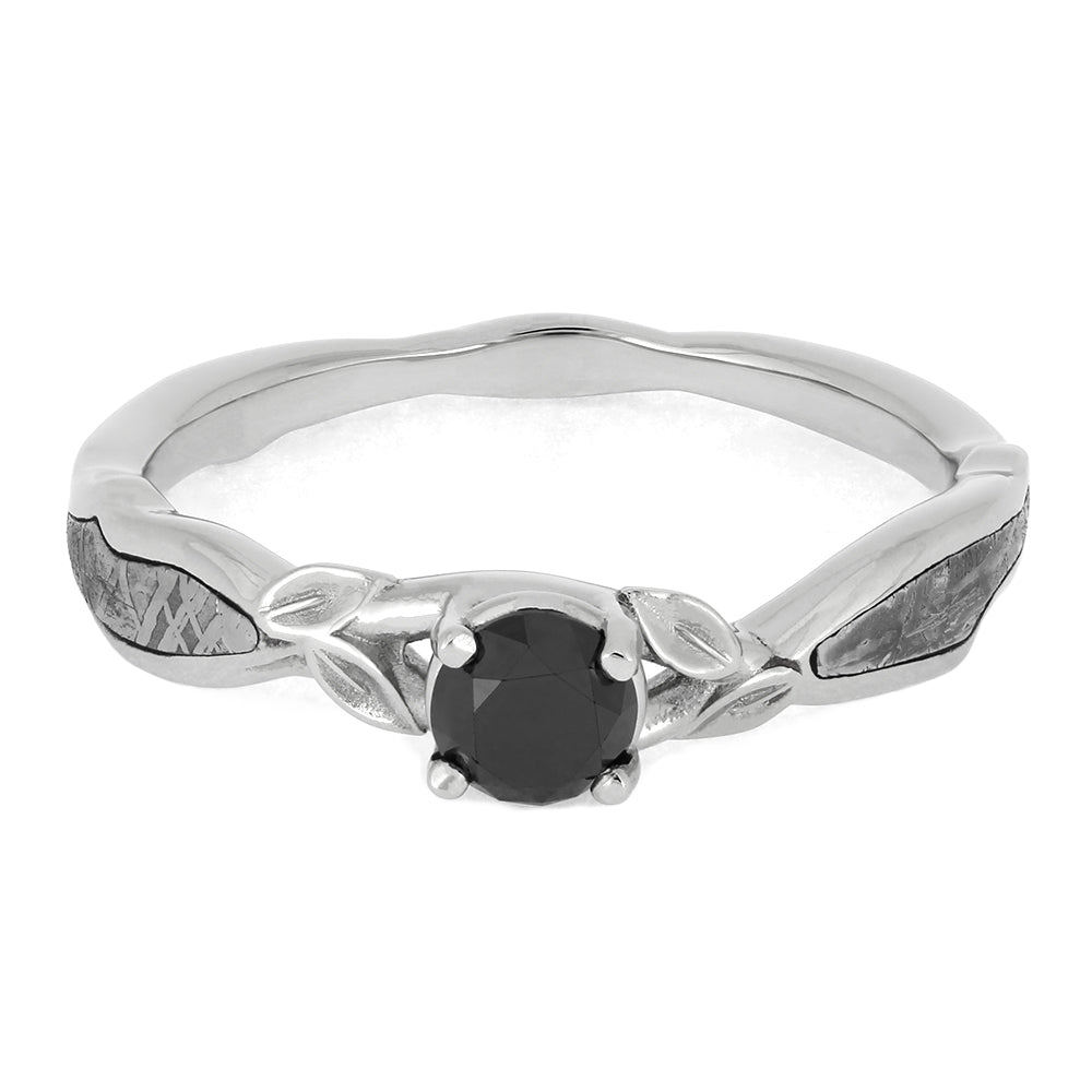 Solitaire Black Diamond Engagement Rings