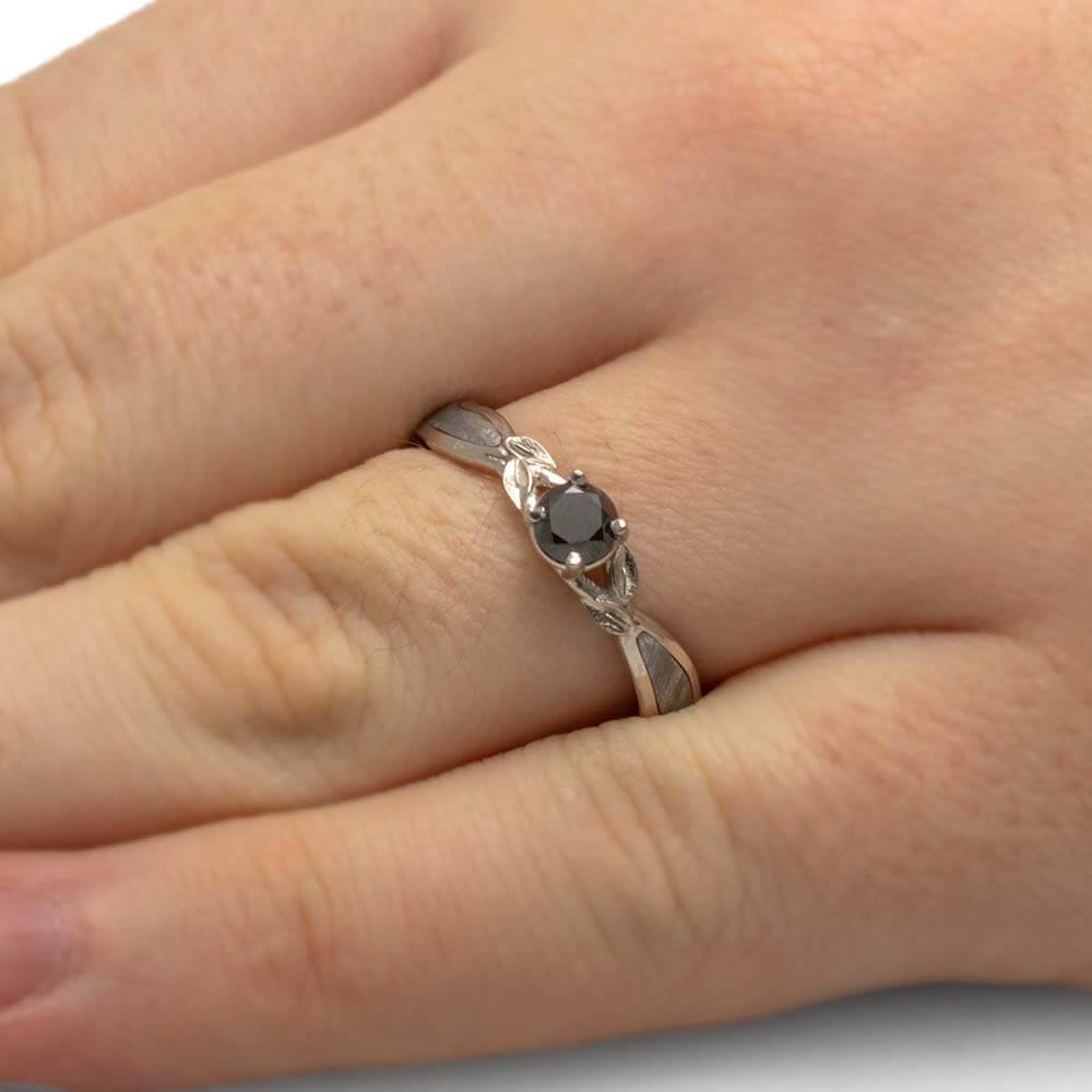 Black Diamond Engagement Ring