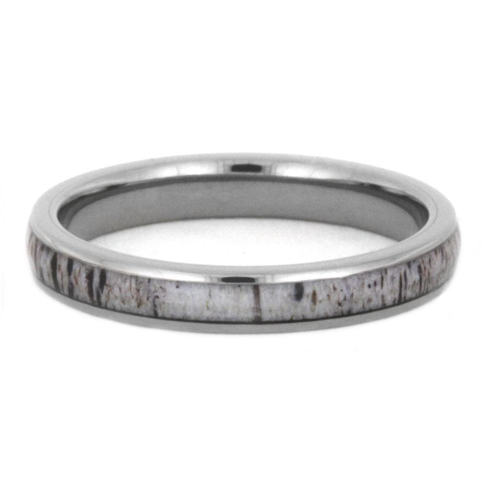 Plus Size Women's Wedding Band With Antler-3439X - Jewelry by Johan