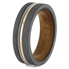 Guitar String Ring With Rose Gold Pinstripe-4702 - Jewelry by Johan