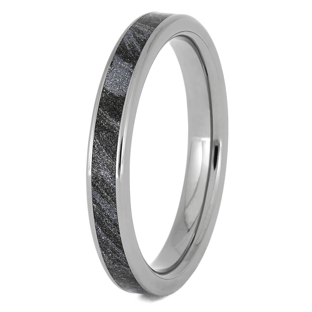 Cobaltium Mokume Gane Women's Wedding Band-4712 - Jewelry by Johan