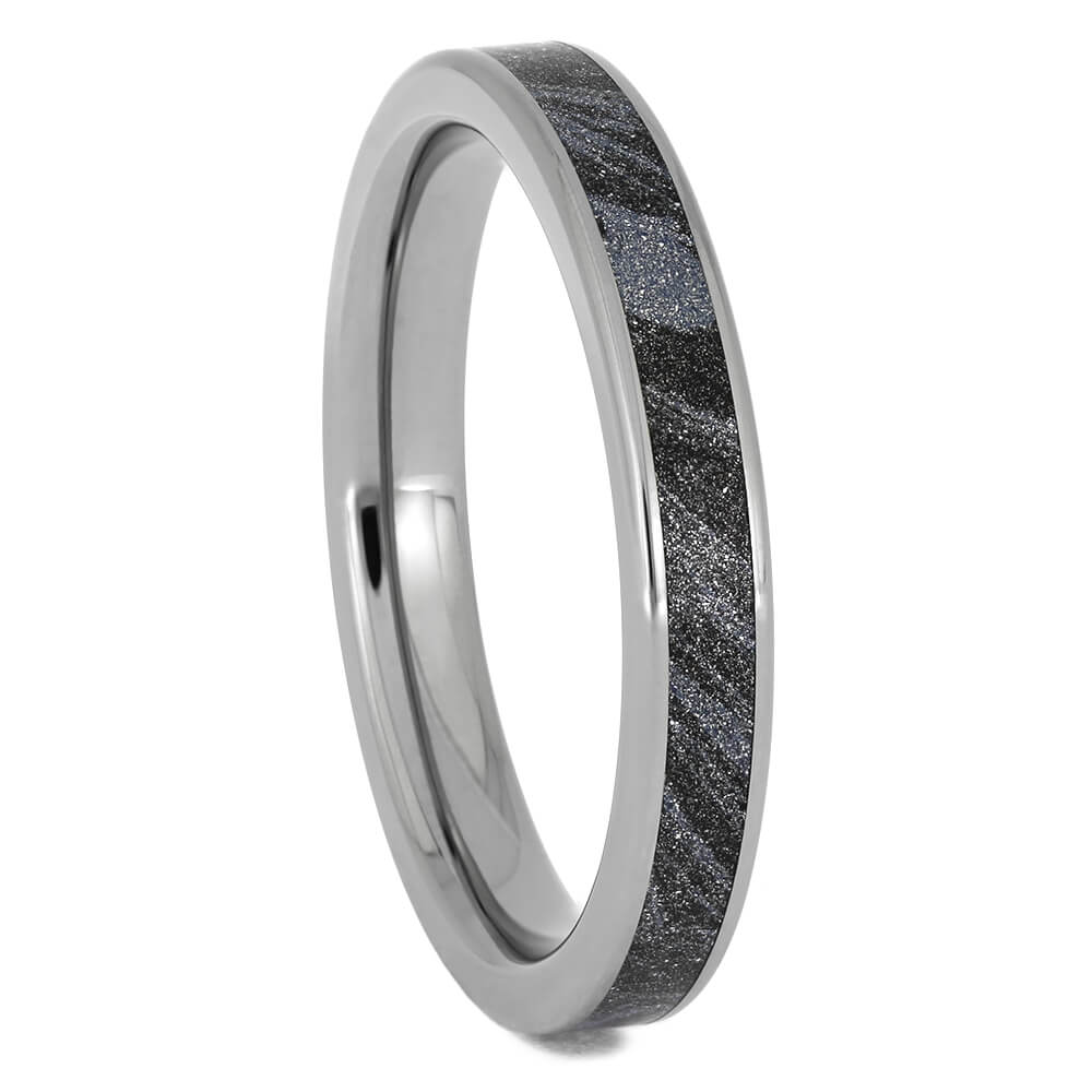 Cobaltium Mokume Gane Women's Wedding Band-4712 - Jewelry by Johan