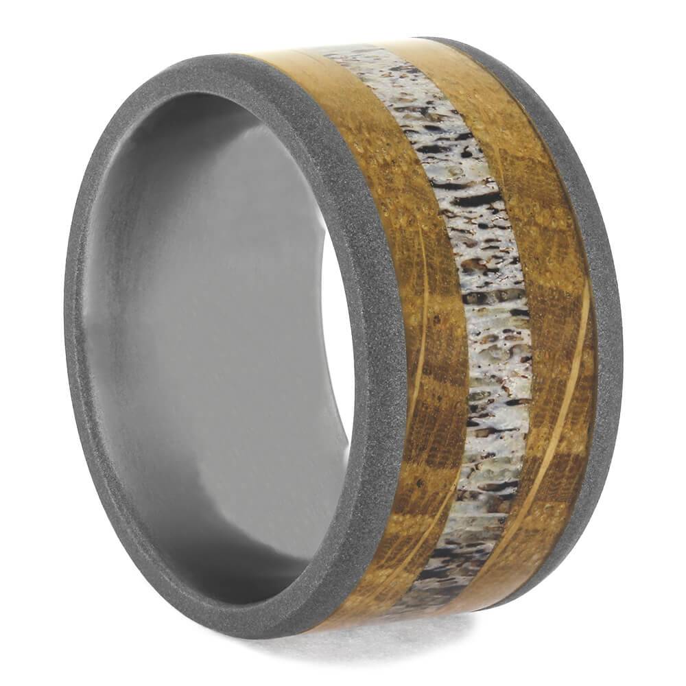 Whiskey Barrel Oak Wood Wedding Band