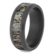 Black Zirconium Antler Wedding Band with Beveled Edges-4724-AN - Jewelry by Johan