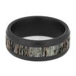 Black Zirconium Antler Wedding Band with Beveled Edges-4724-AN - Jewelry by Johan