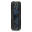 Beveled Black Zirconium Wedding Band with Blue Wood-4724-WD - Jewelry by Johan