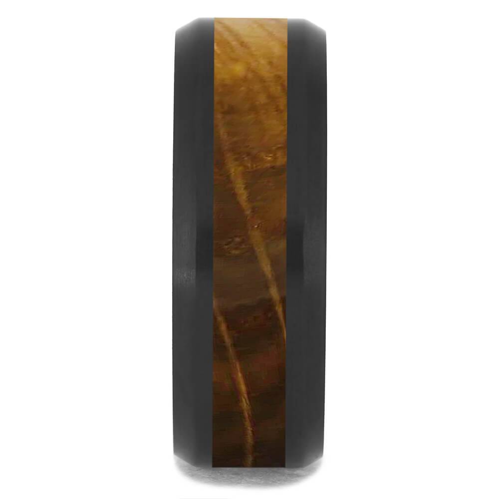 Whiskey Barrel Oak Black Zirconium Men's Wedding Band-4724-WDP - Jewelry by Johan